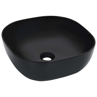 Wash Basin 42.5x42.5x14.5 cm Ceramic Black - Giant Lobelia