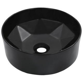 vidaXL Wash Basin 36x14 cm Ceramic Black - Giant Lobelia