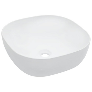 Wash Basin 42.5x42.5x14.5 cm Ceramic White - Giant Lobelia