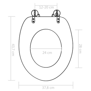 WC Toilet Seat with Soft Close Lid MDF Muschel Design - Giant Lobelia