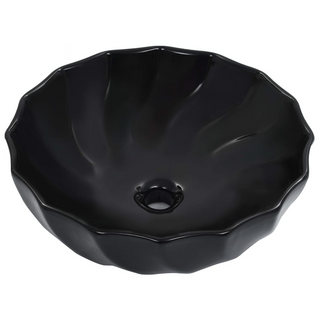 Wash Basin 46x17 cm Ceramic Black - Giant Lobelia