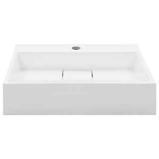 Wash Basin 50x38x13 cm Mineral Cast/Marble Cast White - Giant Lobelia