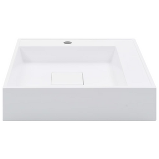 Wash Basin 50x50x12.3 cm Mineral Cast/Marble Cast White - Giant Lobelia