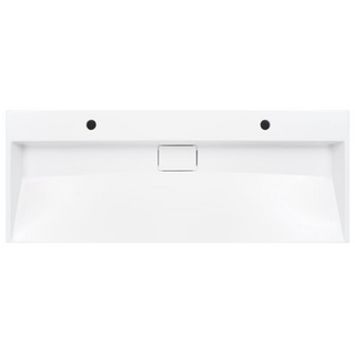 vidaXL Wash Basin 120x46x11 cm Mineral Cast/Marble Cast White - Giant Lobelia