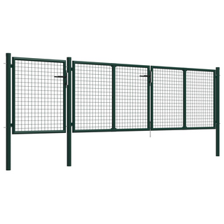 vidaXL Garden Gate Steel 400x75 cm Green - Giant Lobelia