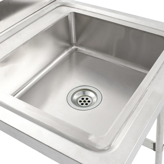 vidaXL Kitchen Sink Single Basin Stainless Steel - Giant Lobelia