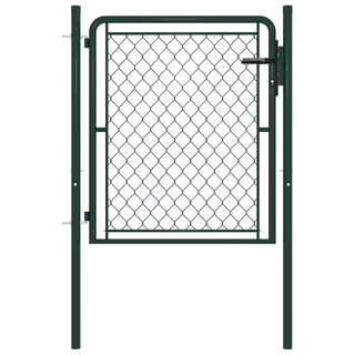 vidaXL Garden Gate Steel 100x75 cm Green - Giant Lobelia