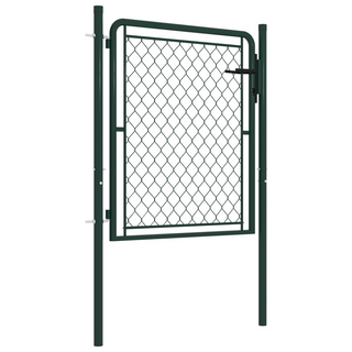 vidaXL Garden Gate Steel 100x75 cm Green - Giant Lobelia