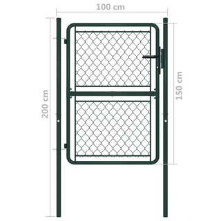 vidaXL Garden Gate Steel 100x150 cm Green - Giant Lobelia