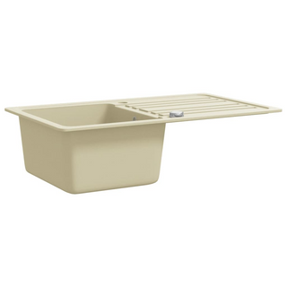 vidaXL Granite Kitchen Sink Single Basin Beige - Giant Lobelia