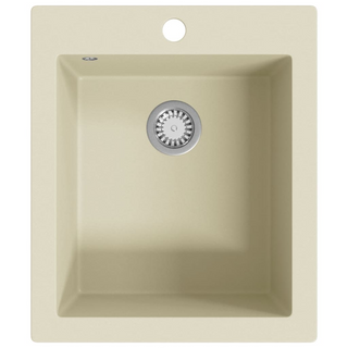 vidaXL Granite Kitchen Sink Single Basin Beige - Giant Lobelia