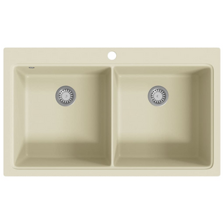 vidaXL Granite Kitchen Sink Double Basins Beige - Giant Lobelia