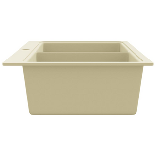 vidaXL Granite Kitchen Sink Double Basins Beige - Giant Lobelia