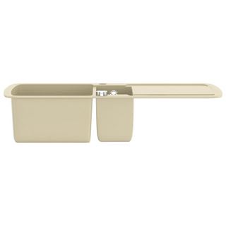 vidaXL Granite Kitchen Sink Double Basins Beige - Giant Lobelia