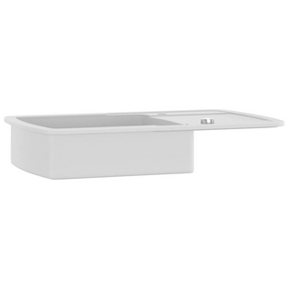 vidaXL Granite Kitchen Sink Single Basin White - Giant Lobelia