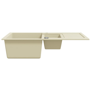 vidaXL Granite Kitchen Sink Double Basins Beige - Giant Lobelia