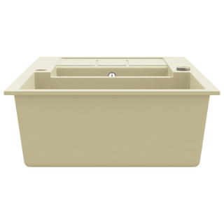 vidaXL Granite Kitchen Sink Double Basins Beige - Giant Lobelia