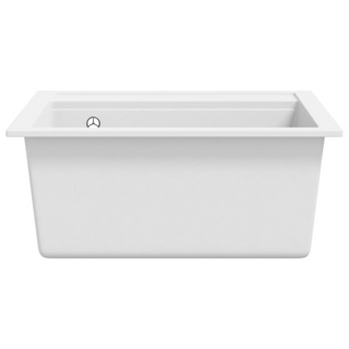 vidaXL Granite Kitchen Sink Single Basin White - Giant Lobelia