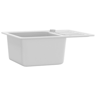 vidaXL Granite Kitchen Sink Single Basin White - Giant Lobelia