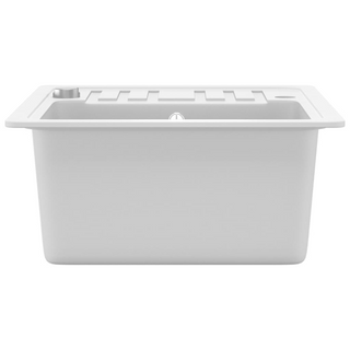 vidaXL Granite Kitchen Sink Single Basin White - Giant Lobelia