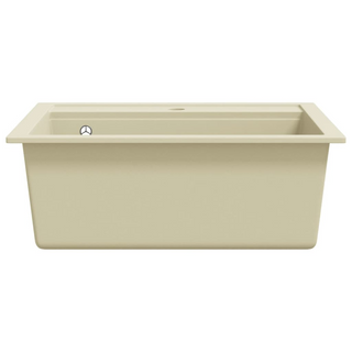 vidaXL Granite Kitchen Sink Single Basin Beige - Giant Lobelia