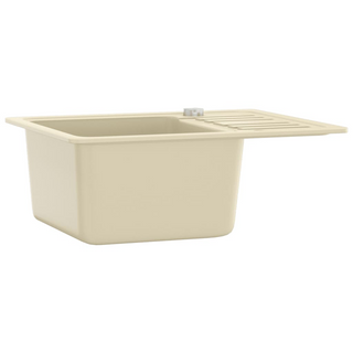 vidaXL Granite Kitchen Sink Single Basin Beige - Giant Lobelia