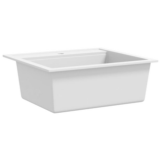 vidaXL Granite Kitchen Sink Single Basin White - Giant Lobelia