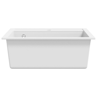 vidaXL Granite Kitchen Sink Single Basin White - Giant Lobelia