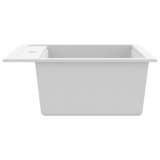 vidaXL Granite Kitchen Sink Single Basin White - Giant Lobelia