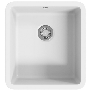 vidaXL Granite Kitchen Sink Single Basin White - Giant Lobelia