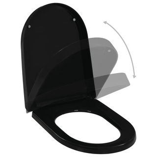 Soft-close Toilet Seat with Quick-release Design Black - Giant Lobelia