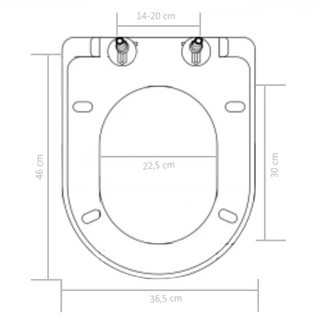 Soft-close Toilet Seat with Quick-release Design Black - Giant Lobelia