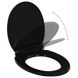 Soft-close Toilet Seat with Quick-release Design Black - Giant Lobelia