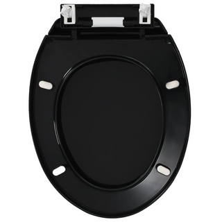 Soft-close Toilet Seat with Quick-release Design Black - Giant Lobelia