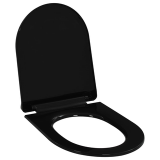 Soft-close Toilet Seat with Quick-release Design Black - Giant Lobelia