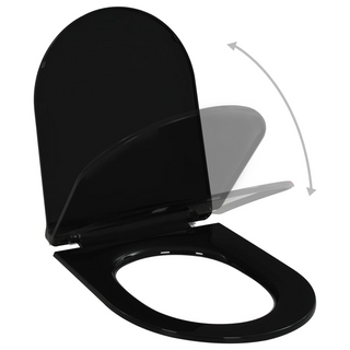 Soft-close Toilet Seat with Quick-release Design Black - Giant Lobelia