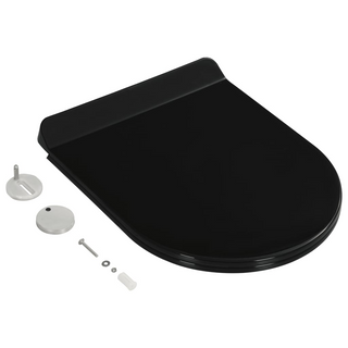 Soft-close Toilet Seat with Quick-release Design Black - Giant Lobelia