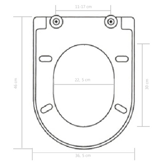 Soft-close Toilet Seat with Quick-release Design Black - Giant Lobelia