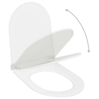 Soft-close Toilet Seat with Quick-release Design White - Giant Lobelia