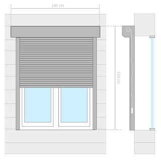 Roller Shutter Aluminium 140x150 cm White - Giant Lobelia