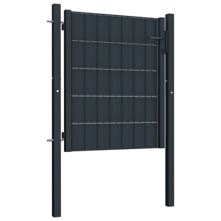 vidaXL Fence Gate PVC and Steel 100x81 cm Anthracite - Giant Lobelia