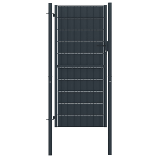 vidaXL Fence Gate PVC and Steel 100x124 cm Anthracite - Giant Lobelia