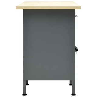 Workbench Black 160x60x85 cm Steel - Giant Lobelia