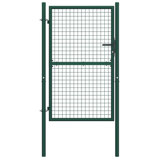 vidaXL Fence Gate Steel 100x200 cm Green - Giant Lobelia