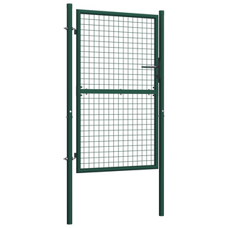 vidaXL Fence Gate Steel 100x200 cm Green - Giant Lobelia