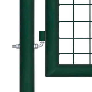 vidaXL Fence Gate Steel 100x200 cm Green - Giant Lobelia