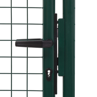 vidaXL Fence Gate Steel 100x200 cm Green - Giant Lobelia