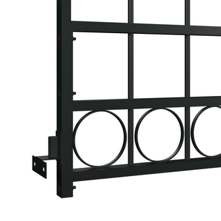 vidaXL Fence Gate with Arched Top Steel 89x200 cm Black - Giant Lobelia