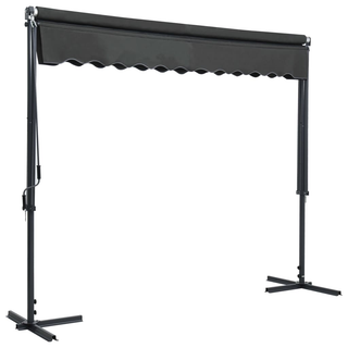 vidaXL Free Standing Awning 300x300 cm Anthracite - Giant Lobelia