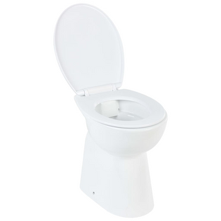 High Rimless Toilet Soft Close 7 cm Higher Ceramic White - Giant Lobelia